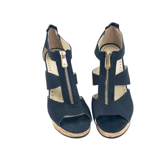 Adrian Bitadini Black Cork Wedges - Size 7.5 - Picture 5 of 8